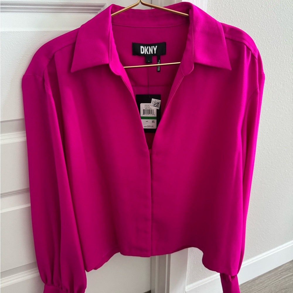 DKNY Women's Pink Blouse
